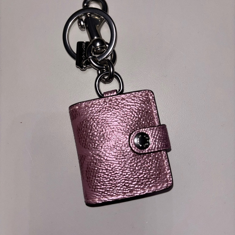 NWOT Coach Metallic Pink Charm